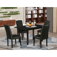 Dining Table- Parson Chairs, Noen5-Blk-69