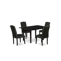 Dining Table- Parson Chairs, Noen5-Blk-69