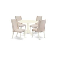Dining Room Set Linen White, Dlfl5-Whi-01