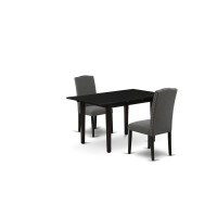 Dining Table- Parson Chairs, Noen3-Blk-20