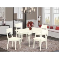 Dining Room Set Linen White, Mzad5-Lwh-Lc