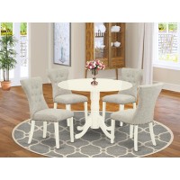 Dining Room Set Linen White, Dlga5-Whi-35