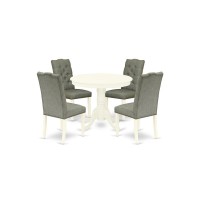 Dining Room Set Linen White, Anel5-Lwh-07