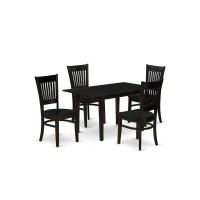 Dining Table- Dining Chairs, Nova5-Blk-W