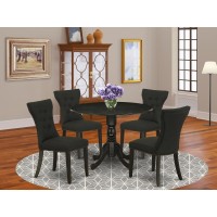 Dining Room Set Wirebrushed Black, Dlga5-Abk-24