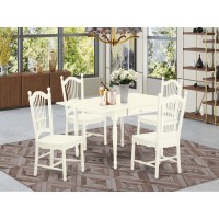 Dining Room Set Linen White, Mzdo5-Lwh-W