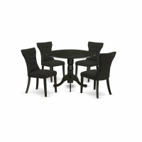 Dining Room Set Black, Dlga5-Blk-24