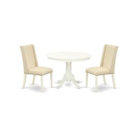 Dining Room Set Linen White, Hlfl3-Lwh-01