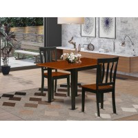 Dining Room Set Black & Cherry, Ndan3-Bch-W