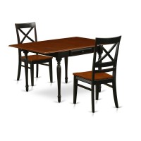 Dining Room Set Black & Cherry, Mzqu3-Bch-W