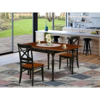 Dining Room Set Black & Cherry, Mzqu3-Bch-W