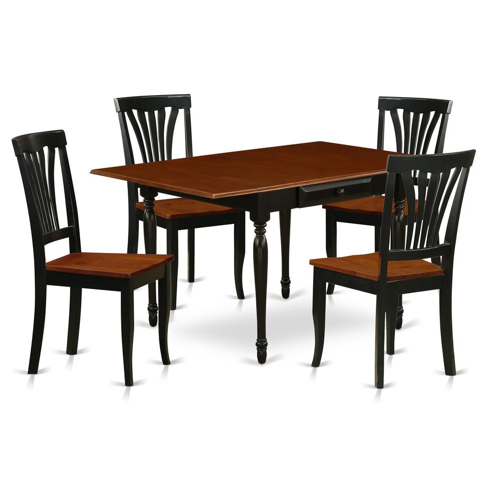 Dining Room Set Black & Cherry, Mzav5-Bch-W