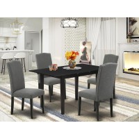 Dining Table- Parson Chairs, Noen5-Blk-20