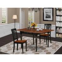 Dining Room Set Black & Cherry, Mzav3-Bch-W