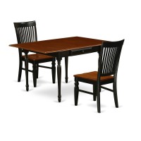 Dining Room Set Black & Cherry, Mzwe3-Bch-W