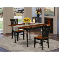 Dining Room Set Black & Cherry, Mzwe3-Bch-W