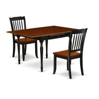 Dining Room Set Black & Cherry, Mzda3-Bch-W