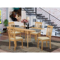 Dining Room Set Oak, Mzan5-Oak-Lc