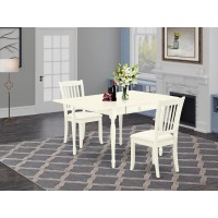 Dining Room Set Linen White, Mzda3-Lwh-C