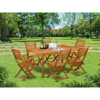 Wooden Patio Set Natural Oil, Cmbs72Cana
