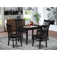 Dining Table- Dining Chairs, Nogr5-Blk-W