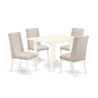Dining Room Set Linen White, Ndfl5-Lwh-01