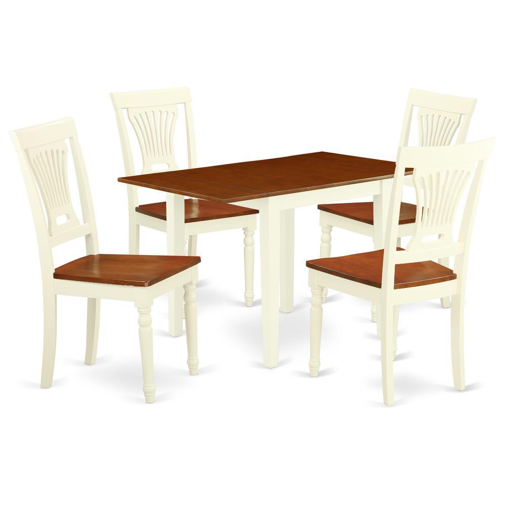 Dining Room Set Buttermilk & Cherry, Ndpl5-Whi-W