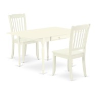 Dining Room Set Linen White, Mzda3-Lwh-W