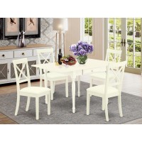 Dining Room Set Linen White, Mzbo5-Lwh-Lc