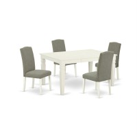Dining Room Set Linen White, Ween5-Lwh-06