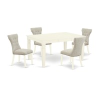 Dining Room Set Linen White, Wega5-Whi-35