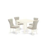 Dining Room Set Linen White, Oxga5-Lwh-35