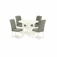 Dining Room Set Linen White, Suel5-Lwh-07