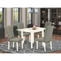 Dining Room Set Linen White, Ndel5-Lwh-07