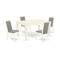 Dining Room Set Linen White, Wela5-Whi-06