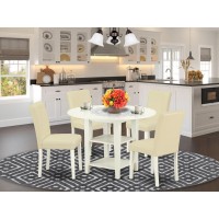 Dining Room Set Linen White, Suab5-Lwh-64