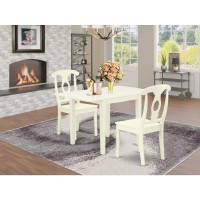 Dining Room Set Linen White, Ndke3-Lwh-W