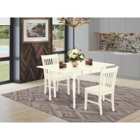 Dining Room Set Linen White, Mzno3-Lwh-W