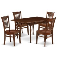 Dining Room Set Mahogany, Mzgr5-Mah-W