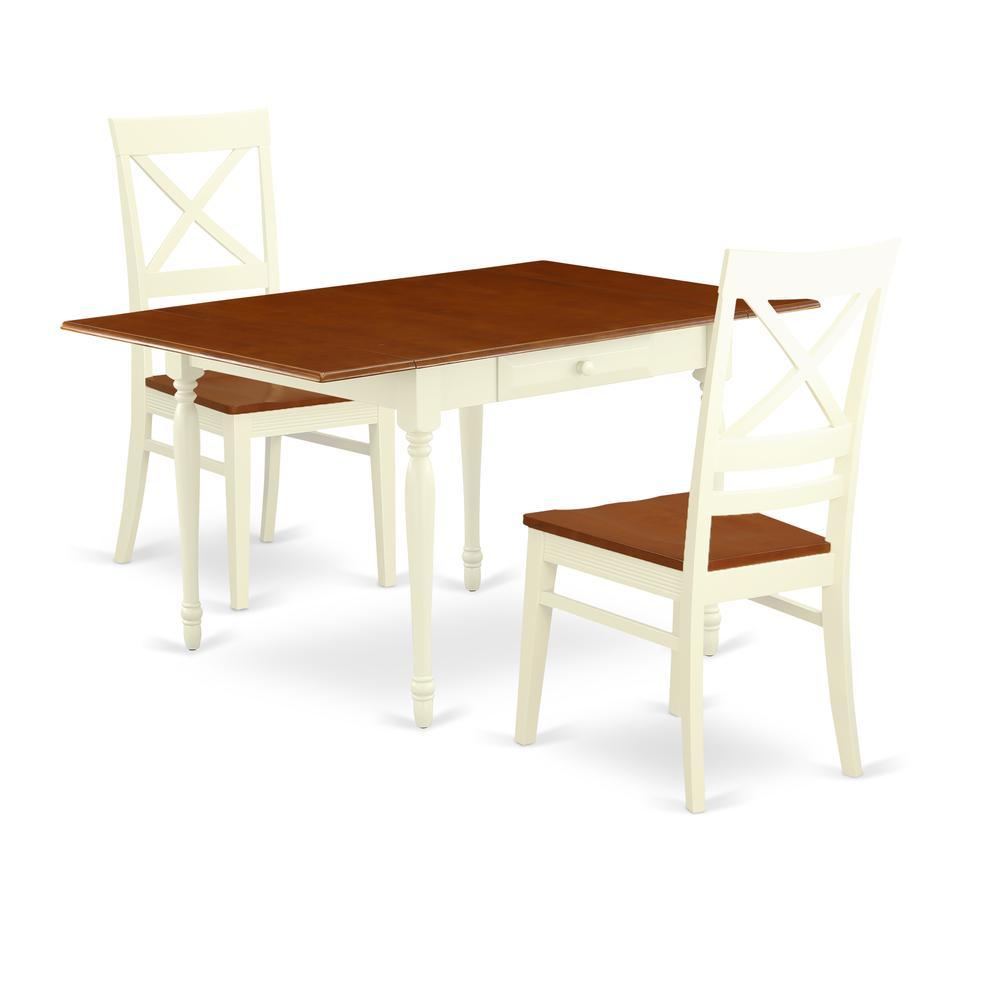 Dining Room Set Buttermilk & Cherry, Mzqu3-Whi-W