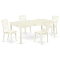 Dining Room Set Linen White, Doda5-Lwh-C