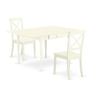 Dining Room Set Linen White, Mzbo3-Lwh-W