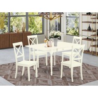 Dining Room Set Linen White, Mzbo5-Lwh-W