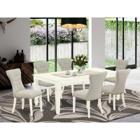 Dining Room Set Linen White, Wega7-Whi-35