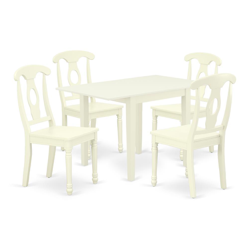 Dining Room Set Linen White, Ndke5-Lwh-W