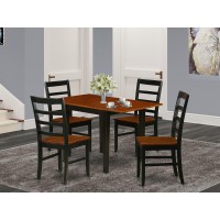 Dining Room Set Black & Cherry, Ndpf5-Bch-W