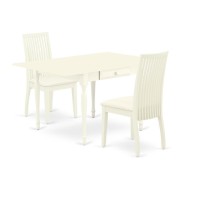 Dining Room Set Linen White, Mzip3-Lwh-C