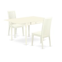 Dining Room Set Linen White, Mzip3-Lwh-W