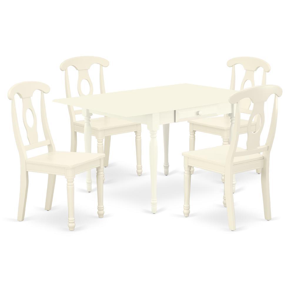 Dining Room Set Linen White, Mzke5-Lwh-W