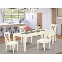 Dining Room Set Linen White, Lgcl5-Lwh-C